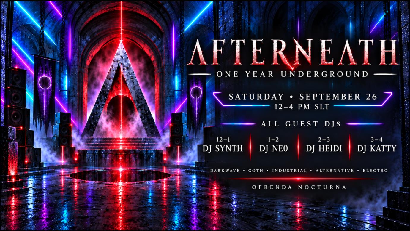 Afterneath One Year Underground anniversary event on September 26