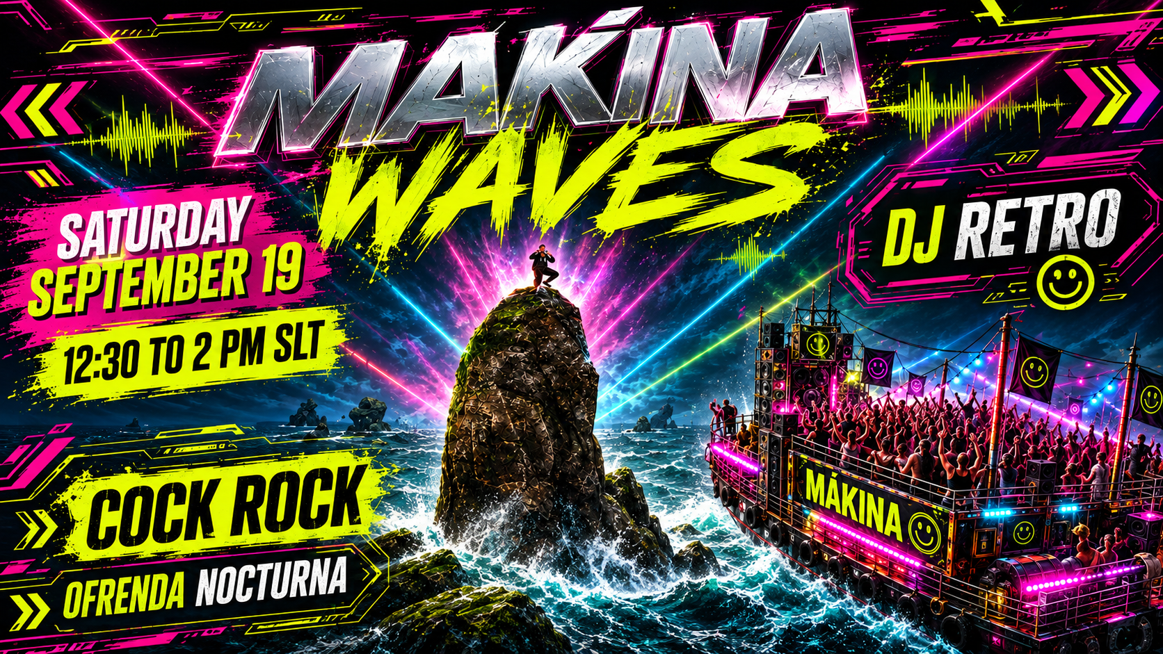 Makina Waves with DJ Retro at Cock Rock on September 19